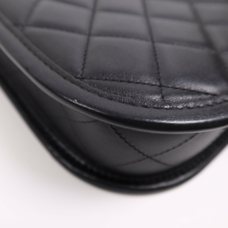 CHANEL 牛皮皮革Chanel Hobo金扣鏈帶手挽肩背兩用袋-8