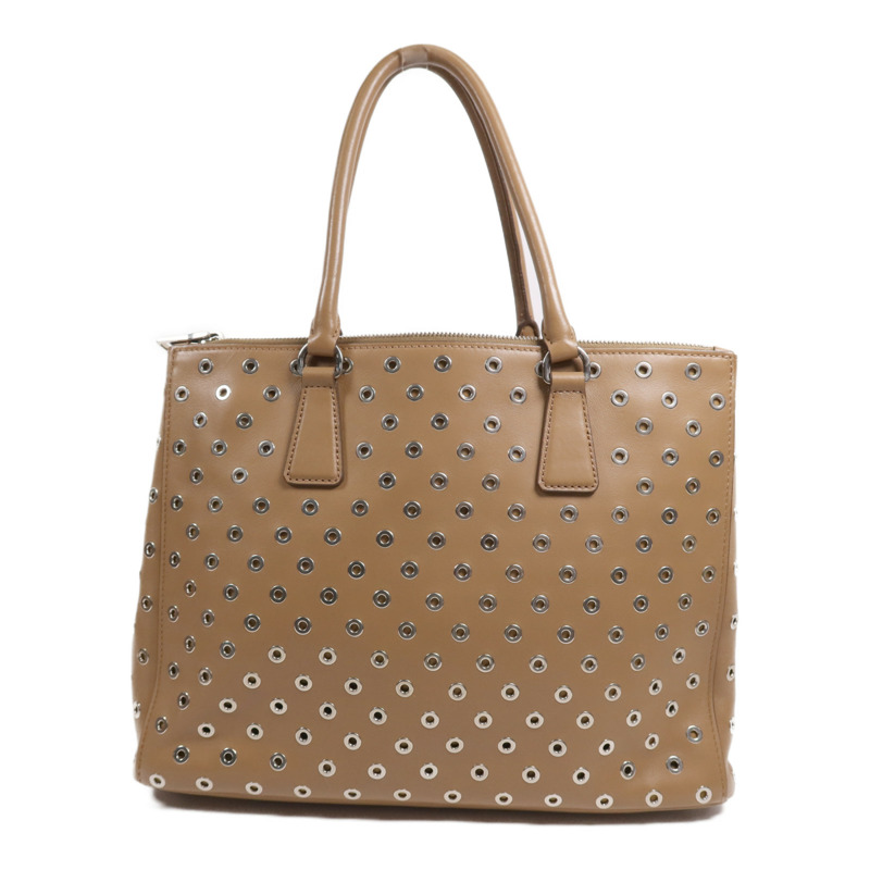 PRADA 牛皮皮革2 Way Shoulder Bag銀扣手挽肩背兩用袋-1