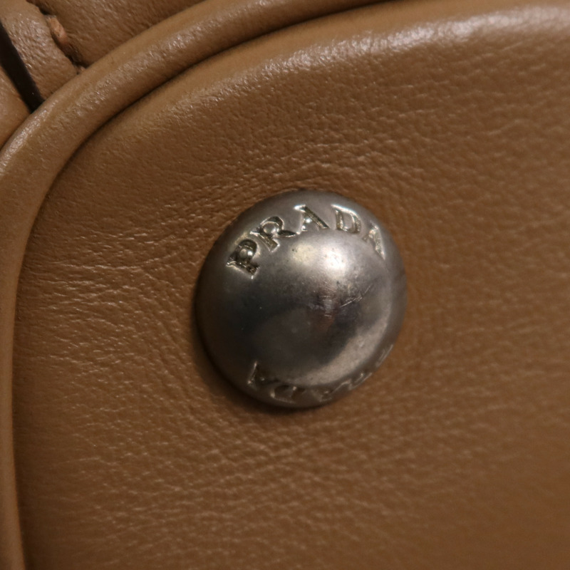 PRADA 牛皮皮革2 Way Shoulder Bag銀扣手挽肩背兩用袋-8