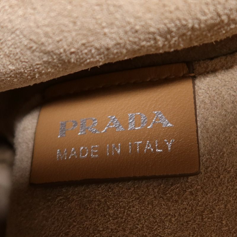PRADA 牛皮皮革2 Way Shoulder Bag銀扣手挽肩背兩用袋-12