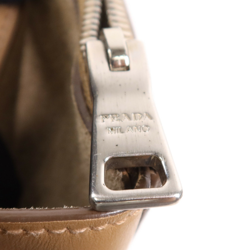 PRADA 牛皮皮革2 Way Shoulder Bag銀扣手挽肩背兩用袋-15