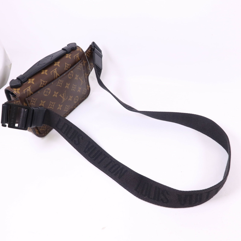LOUIS VUITTON Monogram Macassar S Lock Sling Bag肩背袋-4