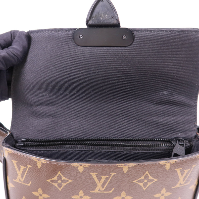 LOUIS VUITTON Monogram Macassar S Lock Sling Bag肩背袋-8