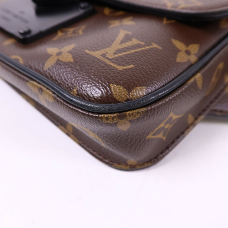 LOUIS VUITTON Monogram Macassar S Lock Sling Bag肩背袋-12