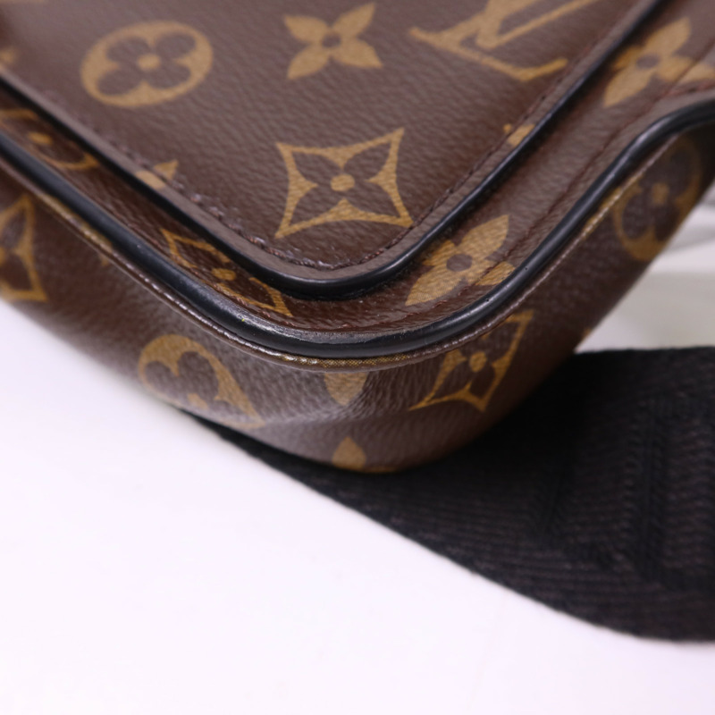 LOUIS VUITTON Monogram Macassar S Lock Sling Bag肩背袋-14