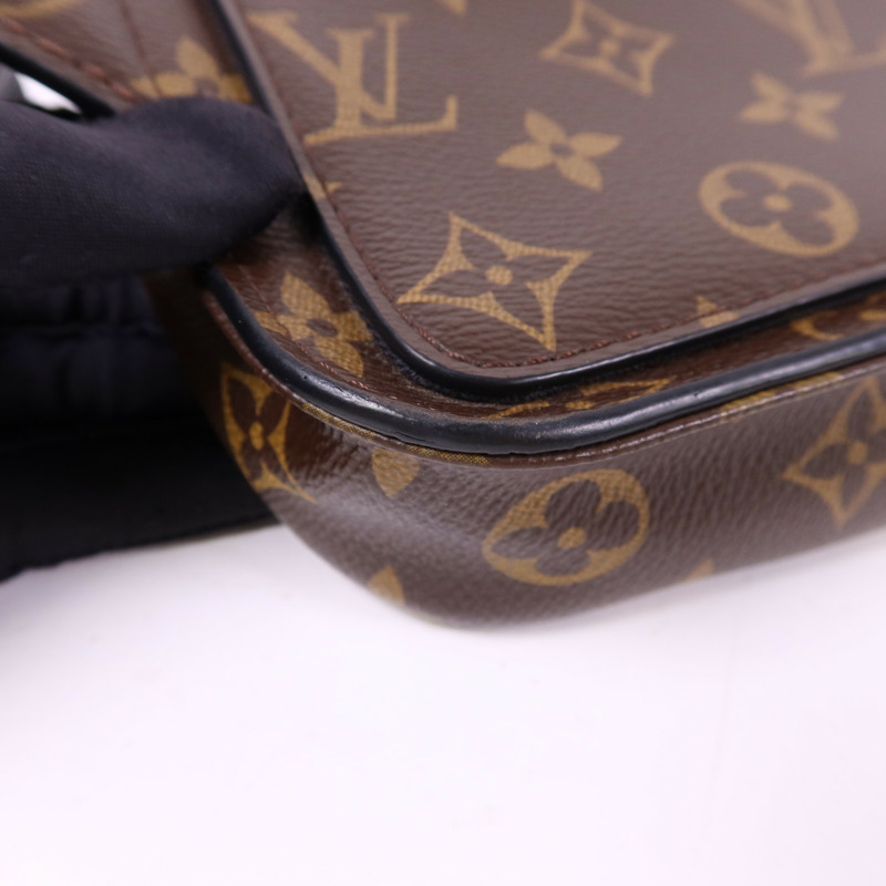 LOUIS VUITTON Monogram Macassar S Lock Sling Bag肩背袋-15