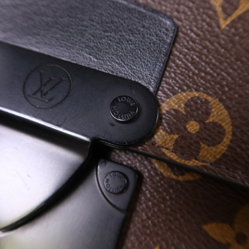 LOUIS VUITTON Monogram Macassar S Lock Sling Bag肩背袋-16