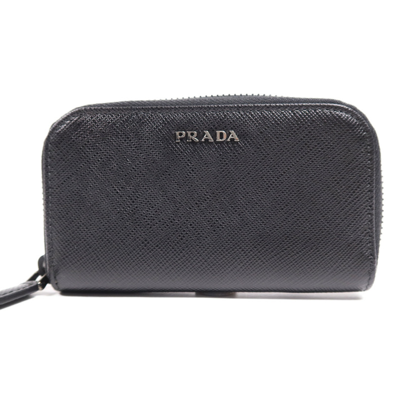 PRADA 牛皮皮革Key Case銀扣鎖匙包-0