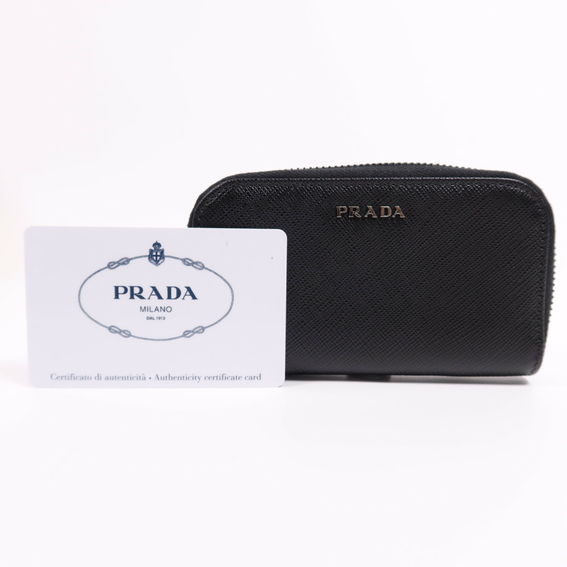 PRADA 牛皮皮革Key Case銀扣鎖匙包-6