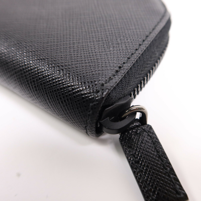 PRADA 牛皮皮革Key Case銀扣鎖匙包-9