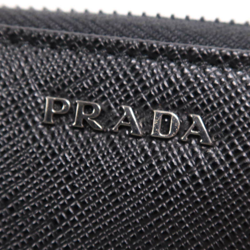 PRADA 牛皮皮革Key Case銀扣鎖匙包-11