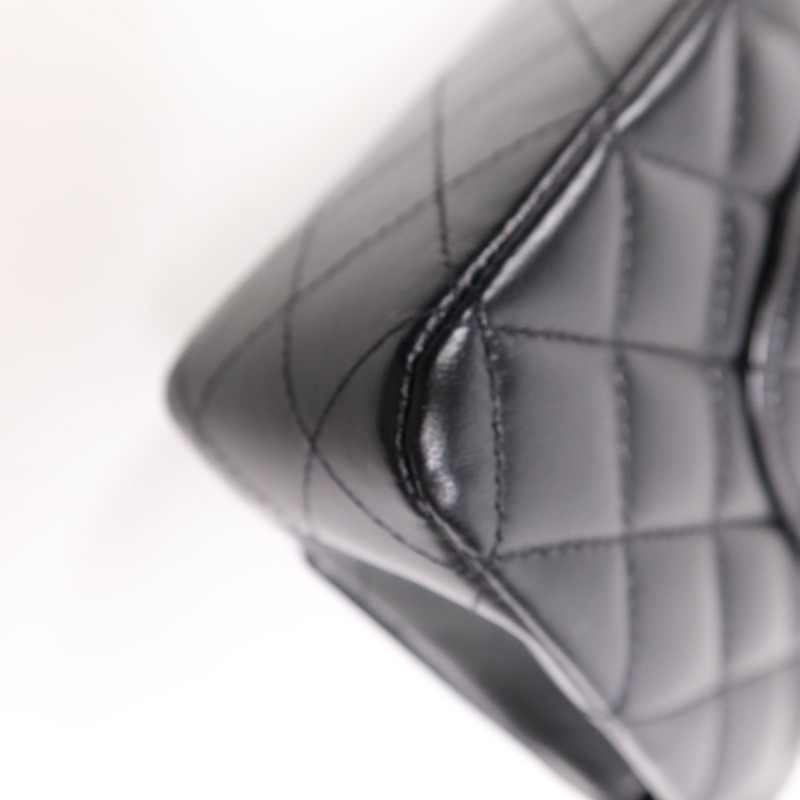 CHANEL 羊皮皮革Classic 25金扣鏈帶肩背袋-9