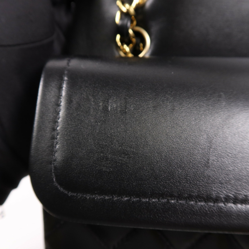 CHANEL 羊皮皮革Classic 25金扣鏈帶肩背袋-14
