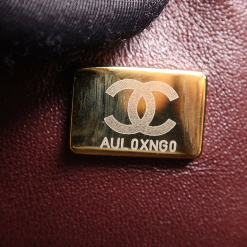 CHANEL 羊皮皮革Classic 25金扣鏈帶肩背袋-17