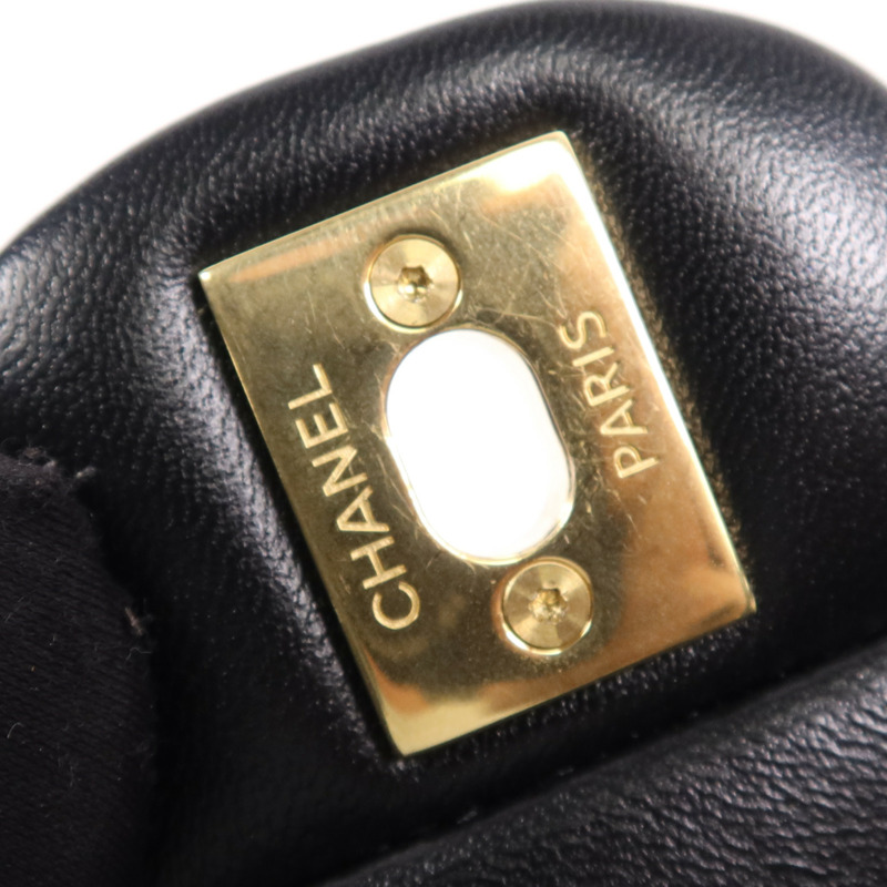 CHANEL 羊皮皮革Classic 25金扣鏈帶肩背袋-18