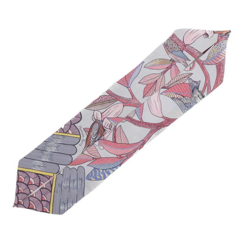 HERMES 絲質Twilly絲巾Multicolor-2