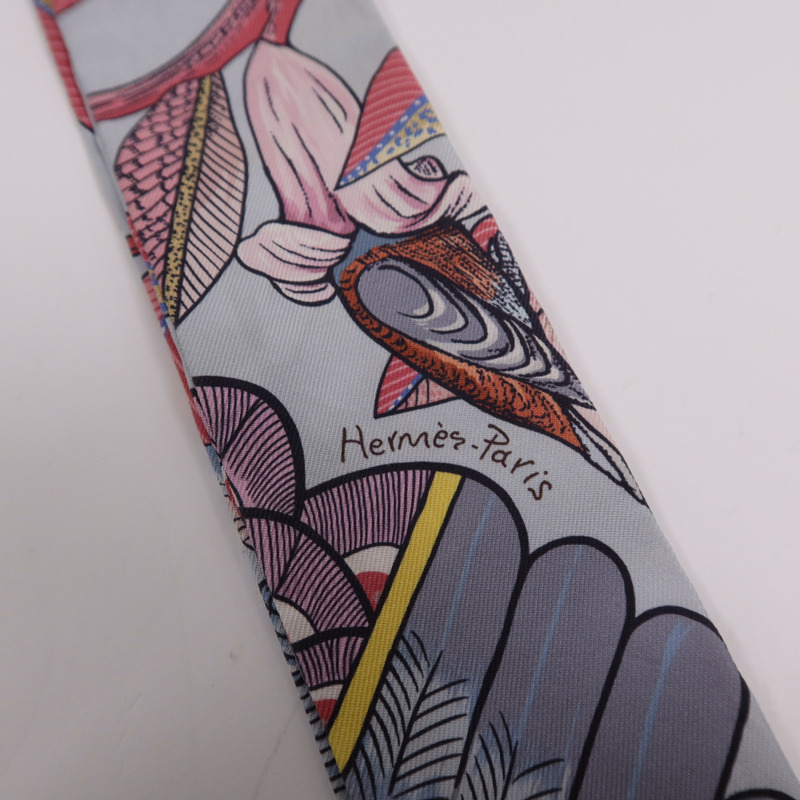 HERMES 絲質Twilly絲巾Multicolor-5