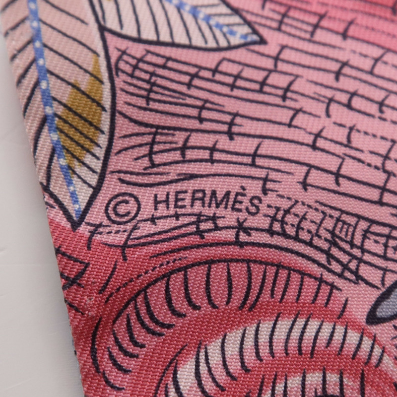HERMES 絲質Twilly絲巾Multicolor-6
