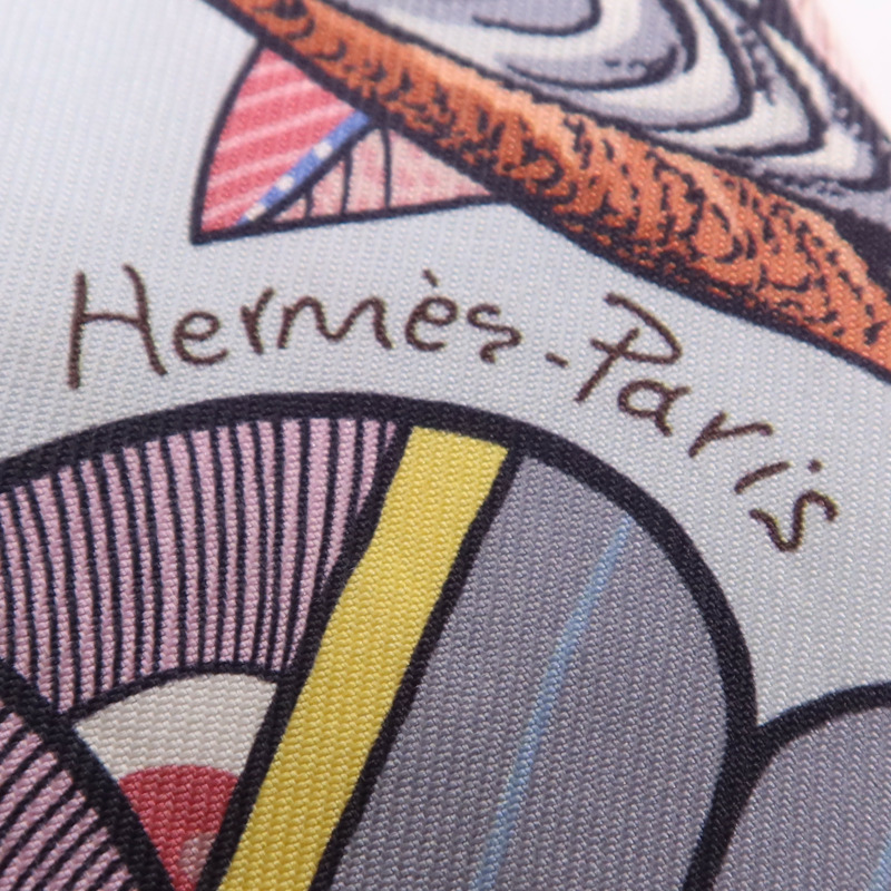 HERMES 絲質Twilly絲巾Multicolor-7
