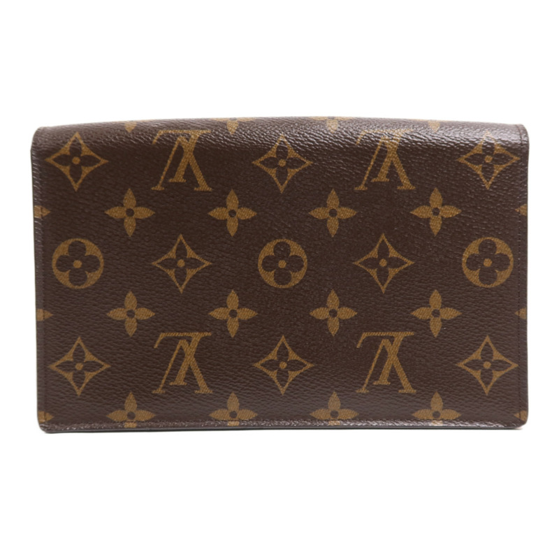 LOUIS VUITTON Monogram Portefeuille Flore金扣鏈帶肩背袋-1