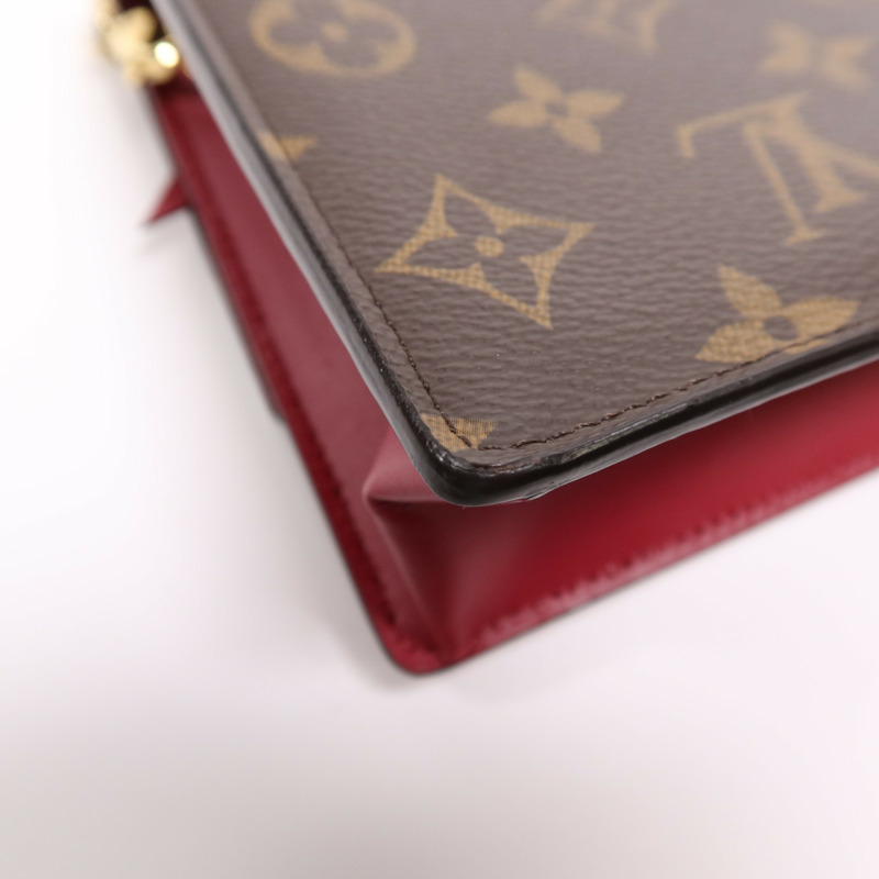 LOUIS VUITTON Monogram Portefeuille Flore金扣鏈帶肩背袋-7