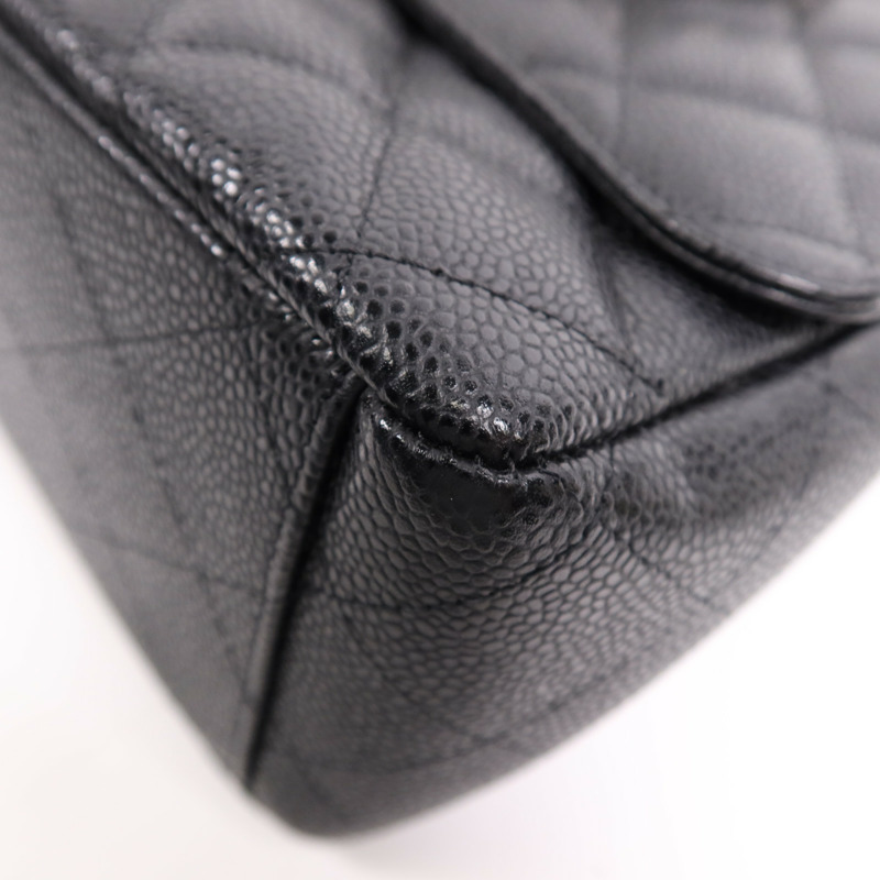 CHANEL 牛皮皮革Maxi Classic銀扣鏈帶肩背袋-7