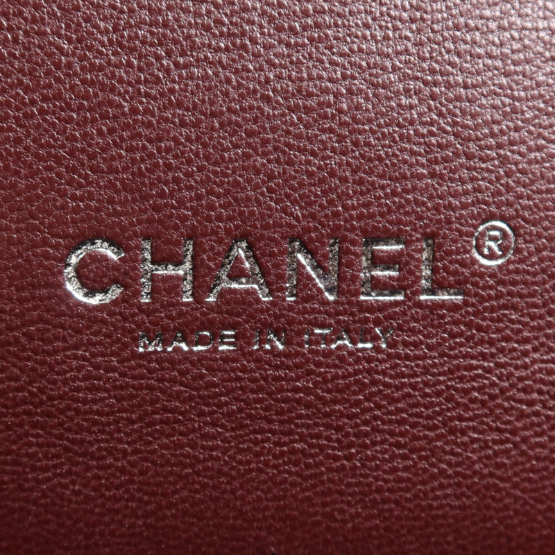 CHANEL 牛皮皮革Maxi Classic銀扣鏈帶肩背袋-14