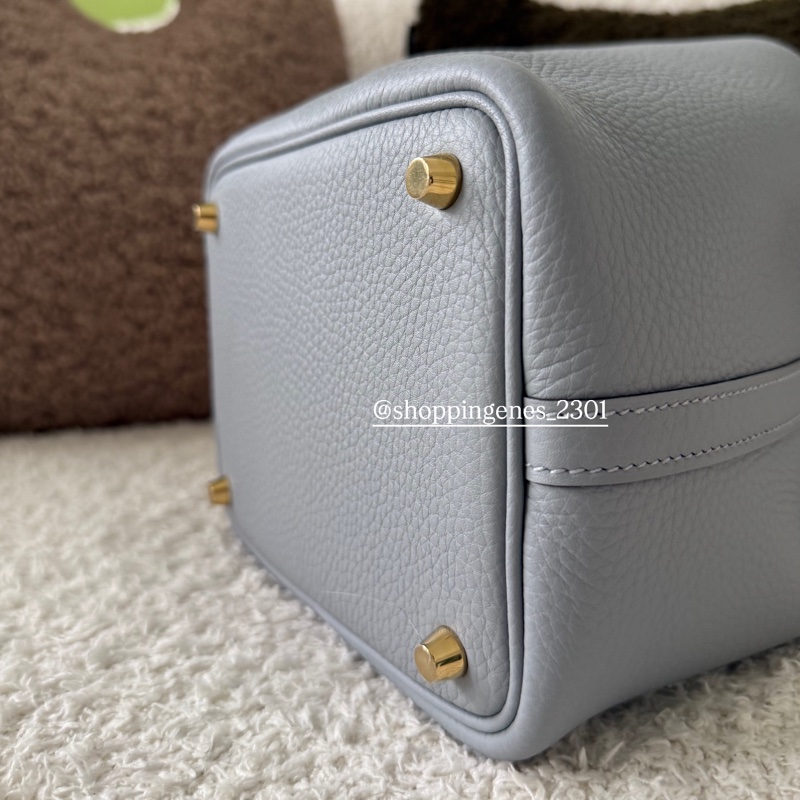 愛馬仕 Hermes 全新品 Picotin 菜籃子 18 木偶灰 P0 淡金釦-4