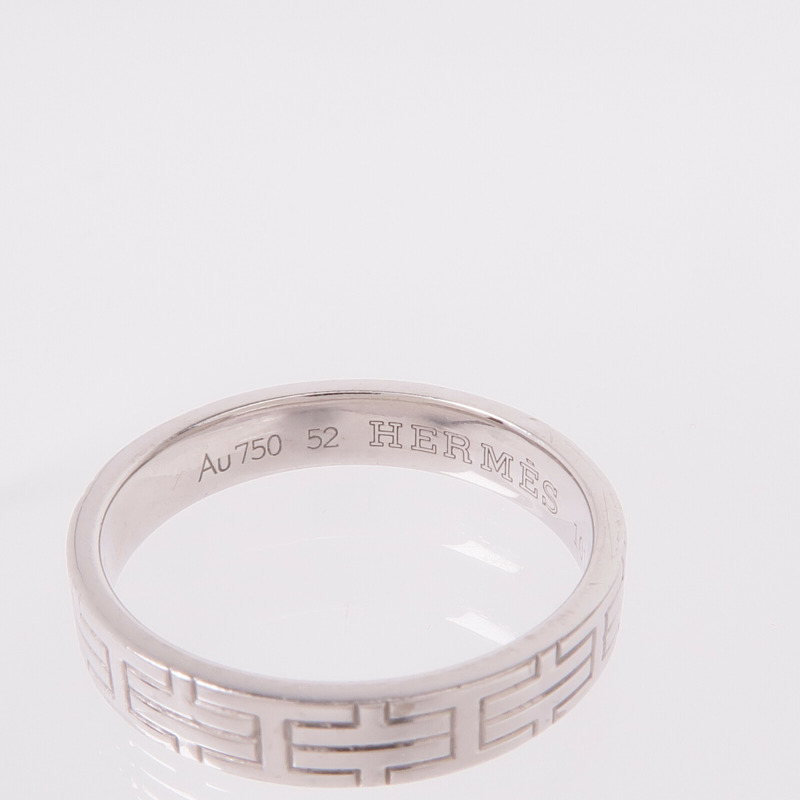 HERMES 18K白金Ring Hermes#52/US#6-4