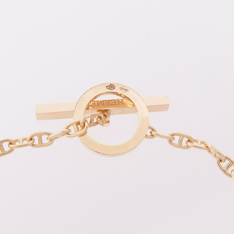 HERMES 18K玫瑰金Chaine D'Ancre Contour Diamond Bracelets鑽石手鏈-4
