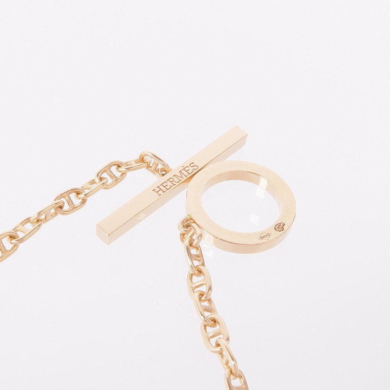 HERMES 18K玫瑰金Chaine D'Ancre Contour Diamond Bracelets鑽石手鏈-5
