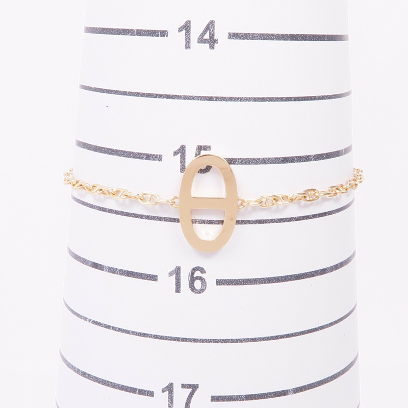 HERMES 18K玫瑰金Chaine D'Ancre Contour Diamond Bracelets鑽石手鏈-10