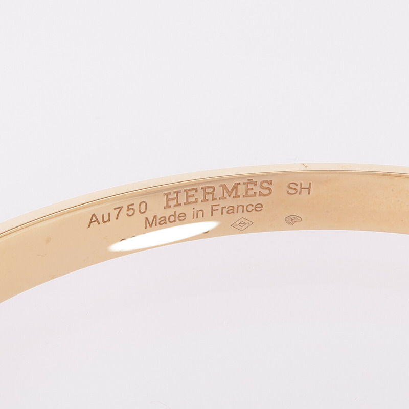 HERMES 18K玫瑰金Kelly Bracelet手鏈-7