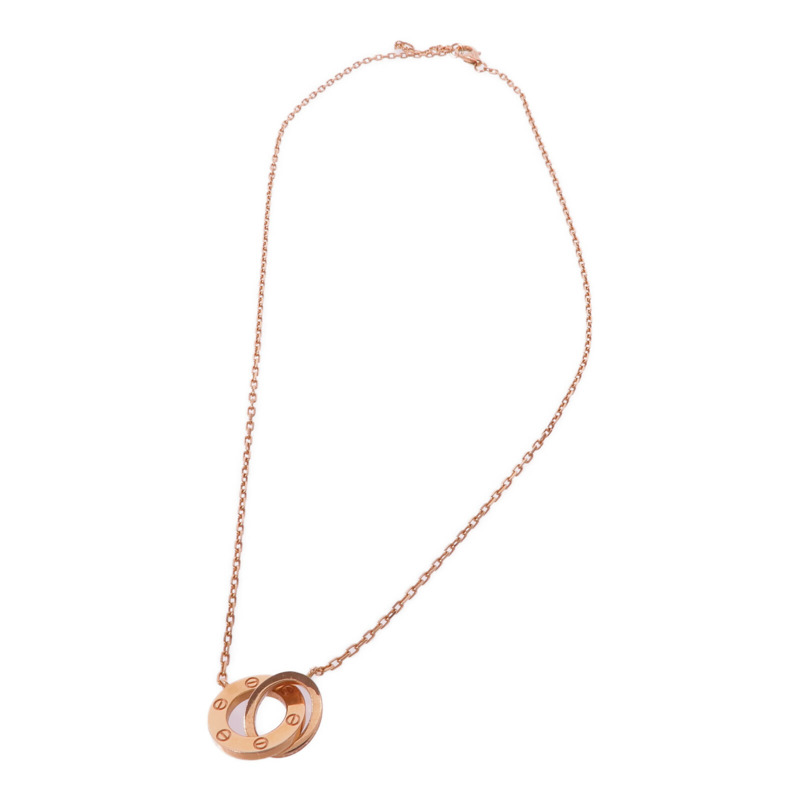 CARTIER 18K玫瑰金Love Pendant Necklace鑽石項鍊-2