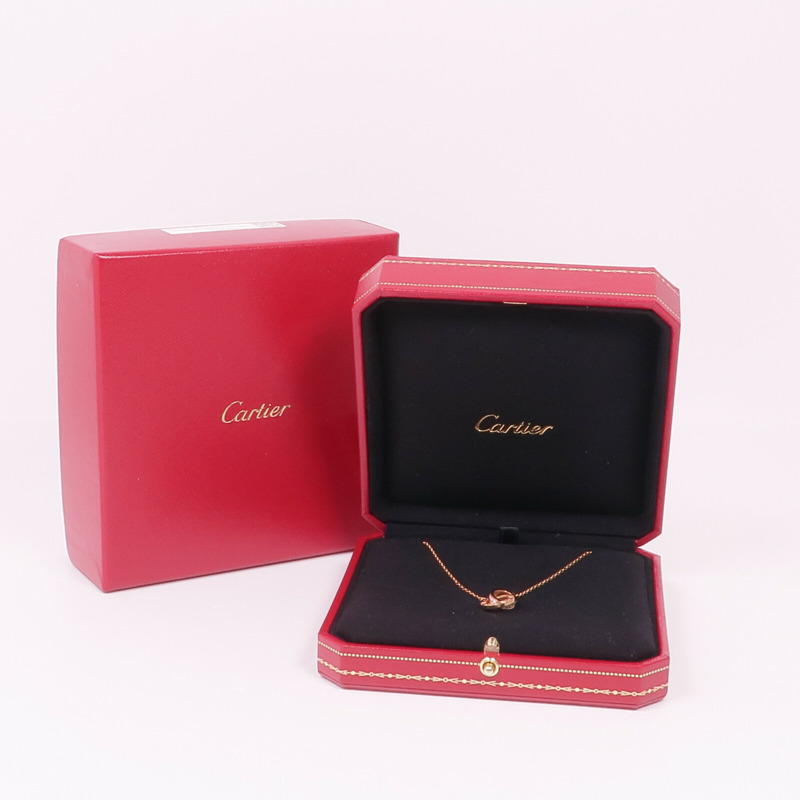 CARTIER 18K玫瑰金Love Pendant Necklace鑽石項鍊-6