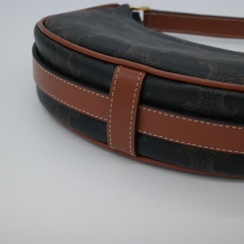 Celine 思琳 Ave Mini 經典花紋 棕色牛皮 手提包 單肩包 小廢包-3