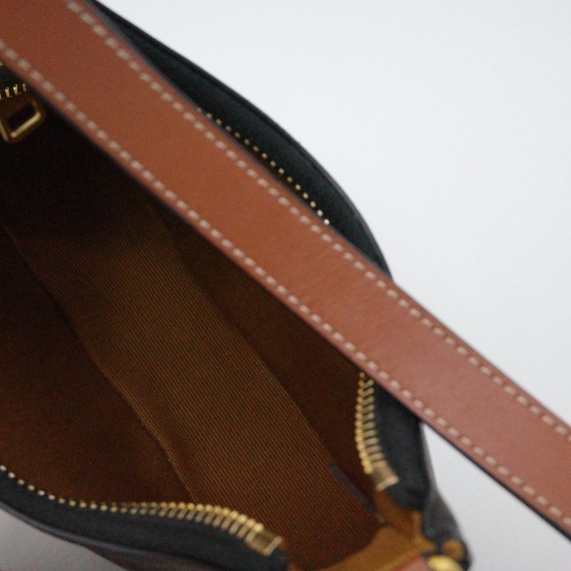 Celine 思琳 Ave Mini 經典花紋 棕色牛皮 手提包 單肩包 小廢包-10