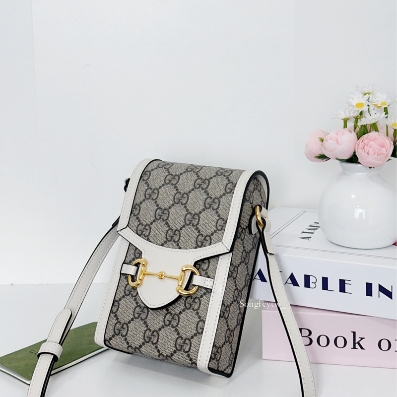 Gucci 經典 1955 老花款 直立式 手機包-0