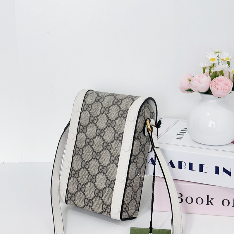 Gucci 經典 1955 老花款 直立式 手機包-1