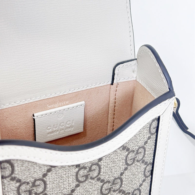 Gucci 經典 1955 老花款 直立式 手機包-5