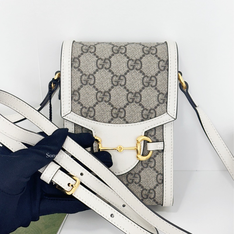 Gucci 經典 1955 老花款 直立式 手機包-7