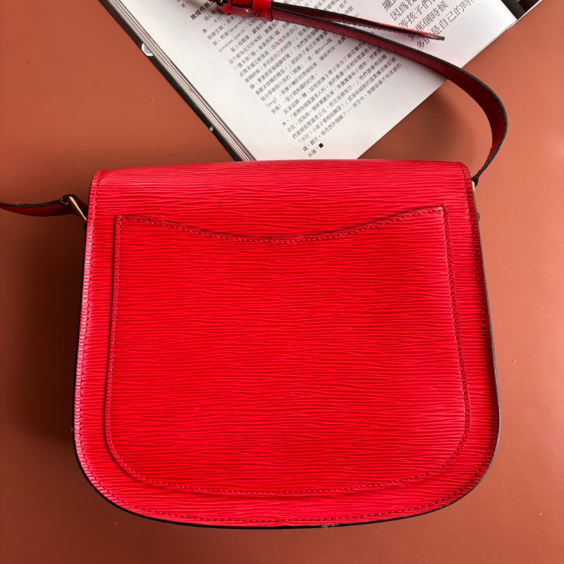 ::LOUIS VUITTON:: LV M52197  Epi Saint Cloud GM 單肩包紅色馬鞍包 斜背包-1