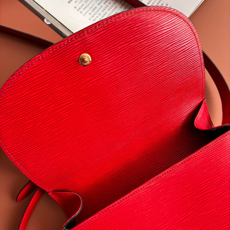 ::LOUIS VUITTON:: LV M52197  Epi Saint Cloud GM 單肩包紅色馬鞍包 斜背包-29