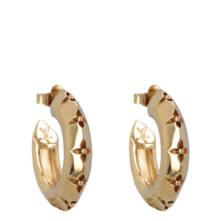 Louis Vuitton 路易威登 Blossom Hoops 圓形 金色 耳環-0