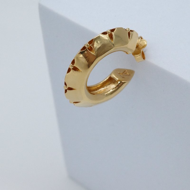 Louis Vuitton 路易威登 Blossom Hoops 圓形 金色 耳環-1