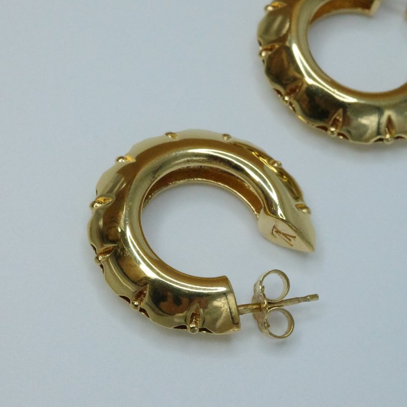 Louis Vuitton 路易威登 Blossom Hoops 圓形 金色 耳環-7