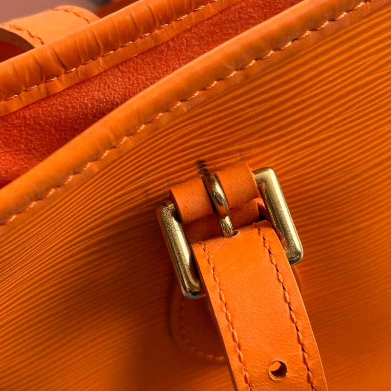 ::LOUIS VUITTON:: LV M5899H 橘色 水波紋 EPI皮革 Bucket PM 水桶包 肩背包 手提包-20