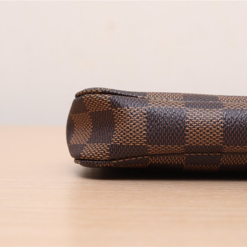 中古 mini麻将包 棕色棋盘格-2