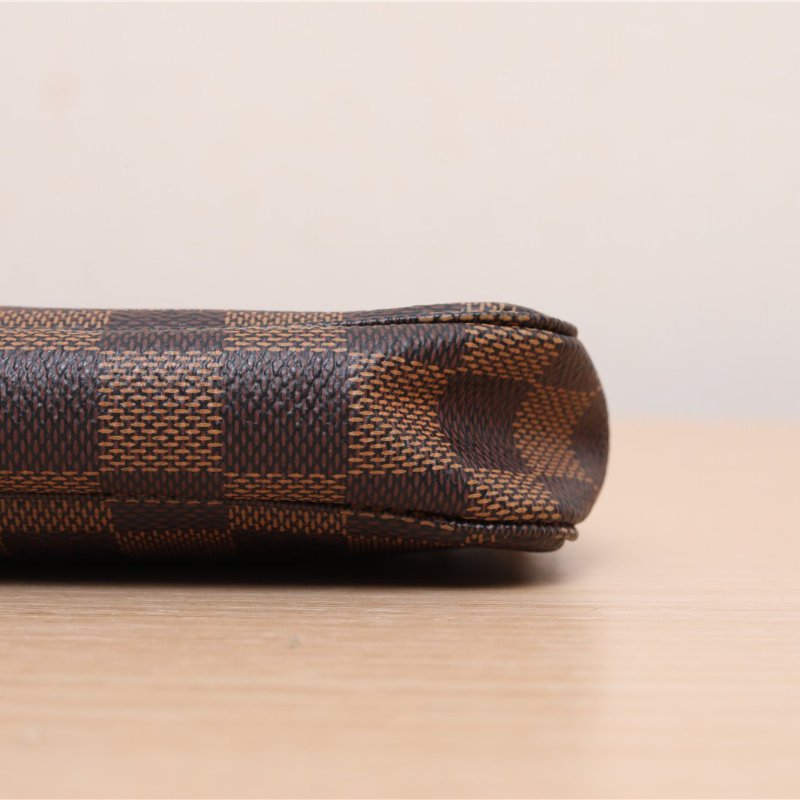 中古 mini麻将包 棕色棋盘格-3