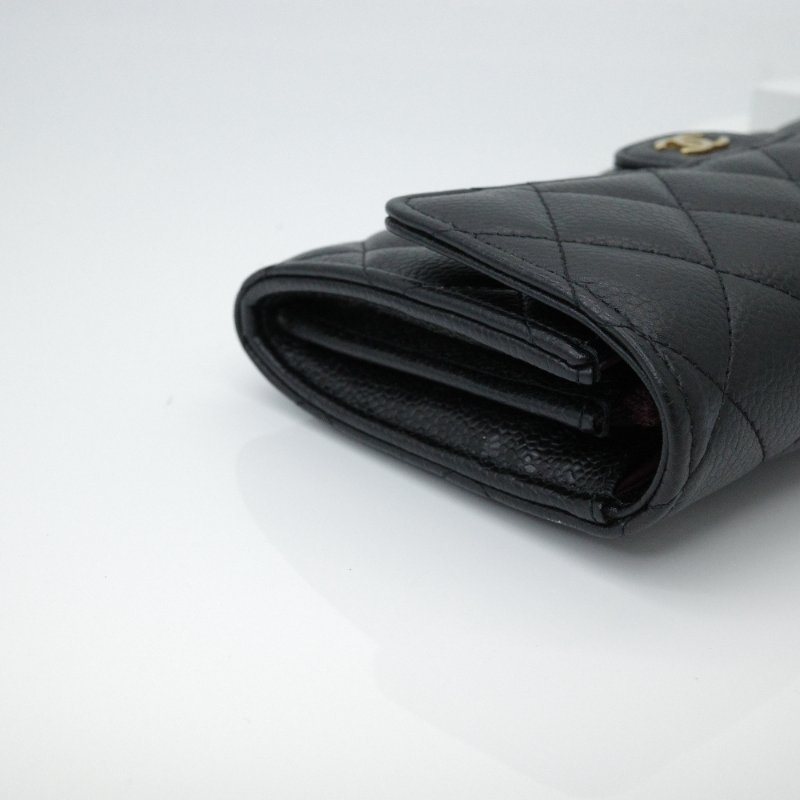 【超級難買的長錢包♥️配件超級齊】Chanel 香奈兒 經典系列 黑色牛皮 金扣 口蓋 長錢包 長錢夾|專櫃 52,400-5